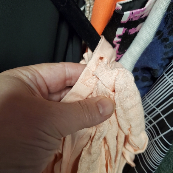 Free People one shoulder satiny ruffled blouse - Picture 7 of 8